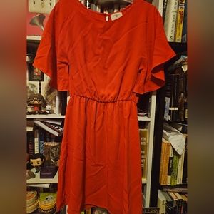 Esley red-orange dress